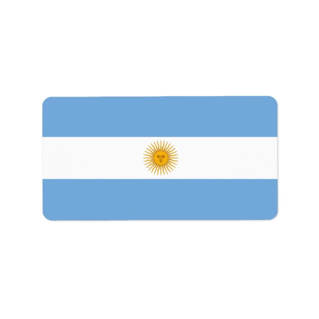Argentina flag label (Front)