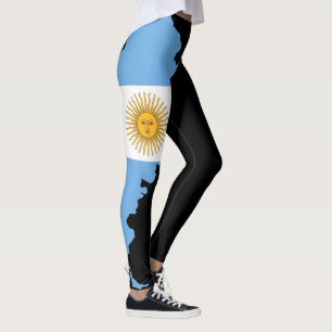Argentina Flag Leggings - Custom Messi Fan Gift