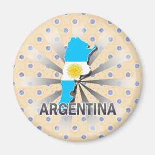 Argentina Flag Map 2.0 Magnet