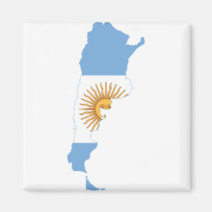 Argentina Flag map AR Magnet