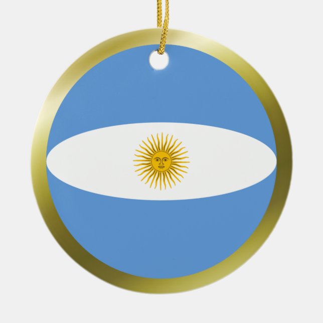Argentina Flag Ornament (Front)