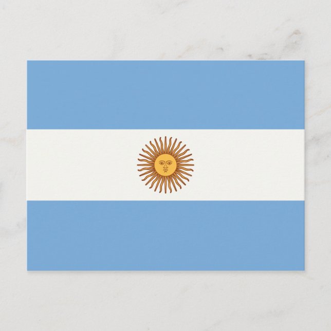 ARGENTINA FLAG POSTCARD (Front)