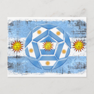Argentina flag postcard