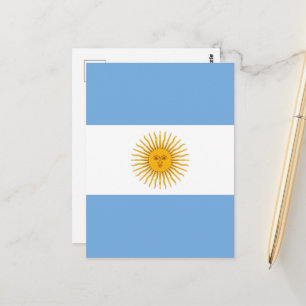 Argentina flag postcard