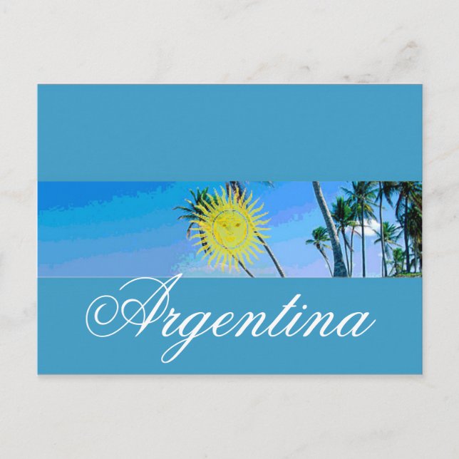 Argentina flag postcard (Front)
