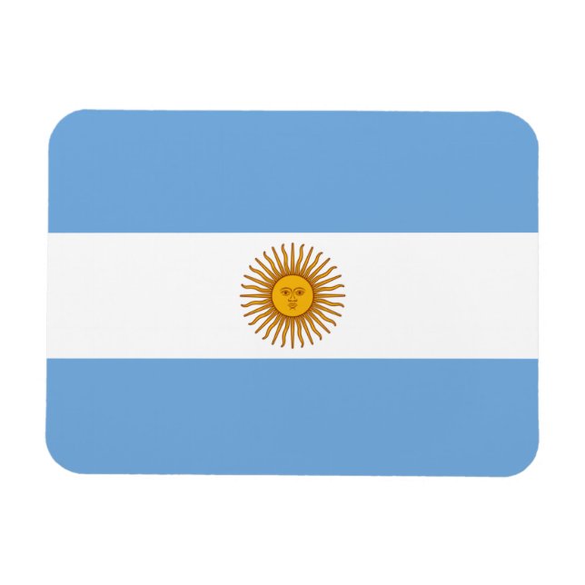 Argentina Flag Premium Magnet (Horizontal)