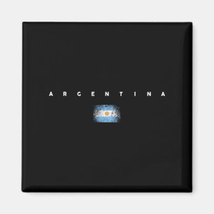 Argentina Flag Pride Vintage Retro Soccer Belgian  Magnet