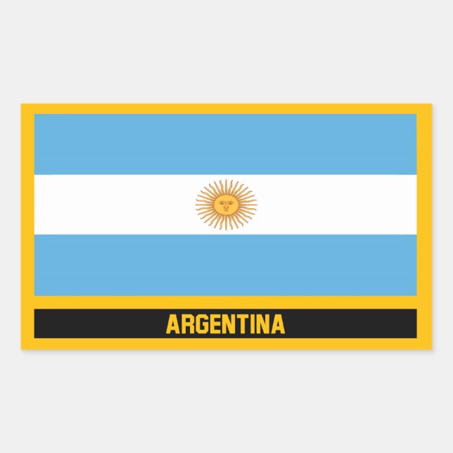 Argentina Flag Rectangular Sticker (Front)
