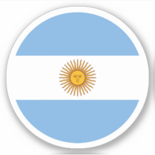 Argentina Flag Round Sticker