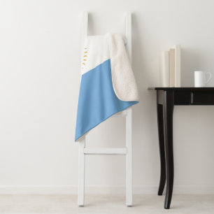 Argentina flag sherpa blanket