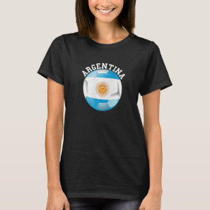 Argentina Flag Soccer Game Ball Pride Argentinian T-Shirt