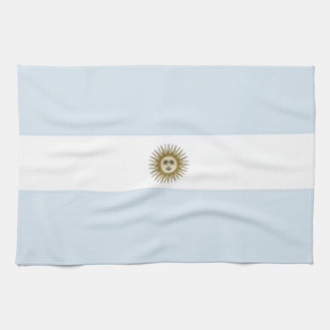 Argentina Flag Tea Towel (Horizontal)