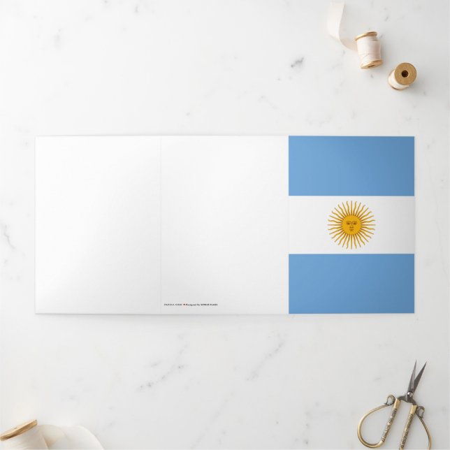 Argentina flag Tri-Fold card (Outside)