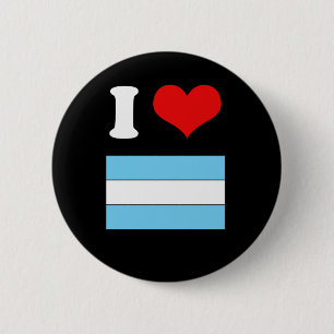 Argentina Flag Tshirt 6 Cm Round Badge