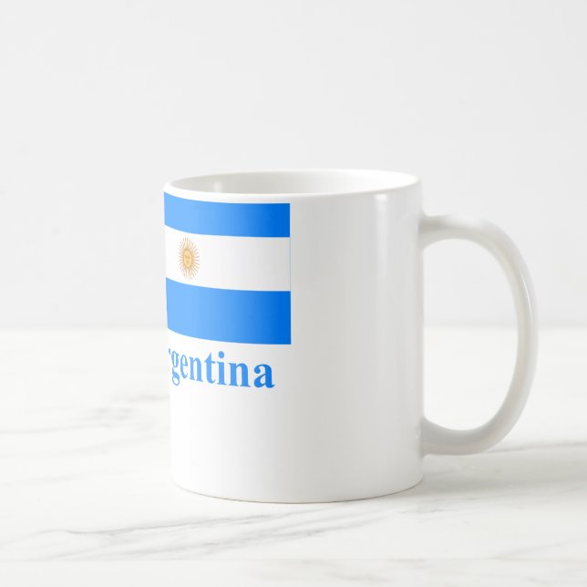 Argentina Flag with Name Coffee Mug (Right)