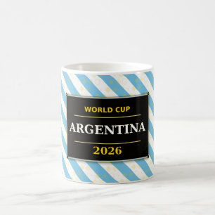 Argentina Football Fan Flag Colours Stripe Pattern Coffee Mug