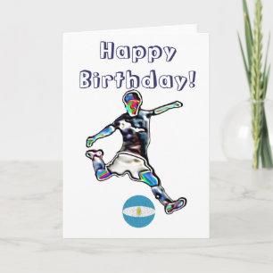 Argentina Football soccer birthday card