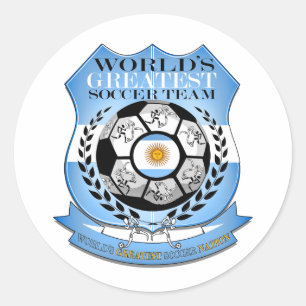 Argentina...Greatest Soccer Nation...Round Sticker