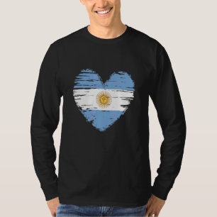 Argentina Heart Argentinian Flag Argentinian Pride T-Shirt