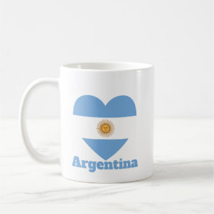 Argentina Heart Flag  Coffee Mug