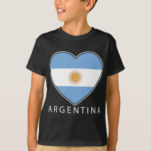 Argentina Heart Flag Soccer T-Shirt
