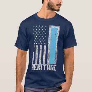 Argentina Hispanic Heritage distressed flag T-Shirt