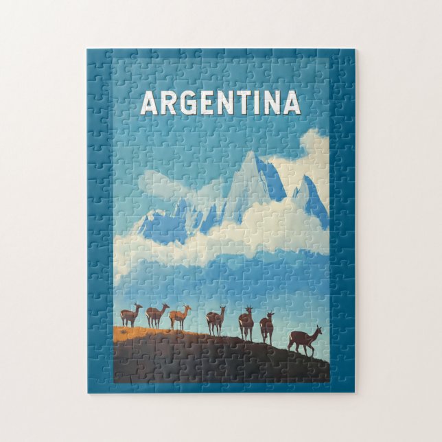 Argentina Illustration Travel Art Vintage Jigsaw Puzzle (Vertical)