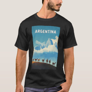 Argentina Illustration Travel Art Vintage T-Shirt