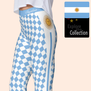 Argentina leggings, sun, fashion, Argentin Flag Leggings