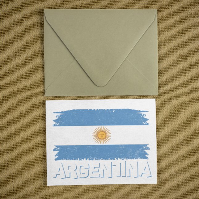 Argentina Lettering Invitation Postcard (argentina flag postcard)
