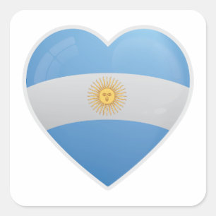 Argentina Love Icon Square Sticker