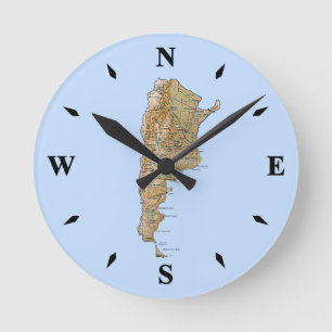 Argentina Map Clock