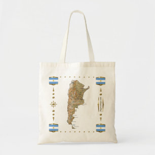 Argentina Map + Flags Bag