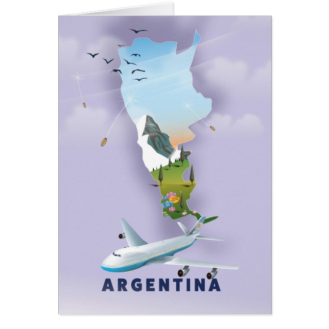 Argentina Map Travel poster (Front)