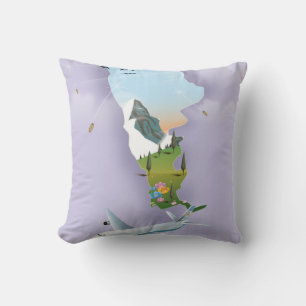 Argentina Map Travel poster Cushion