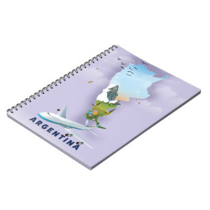 Argentina Map Travel poster Notebook