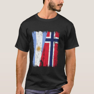 Argentina Norway Half Flag Argentinian Norwegian A T-Shirt