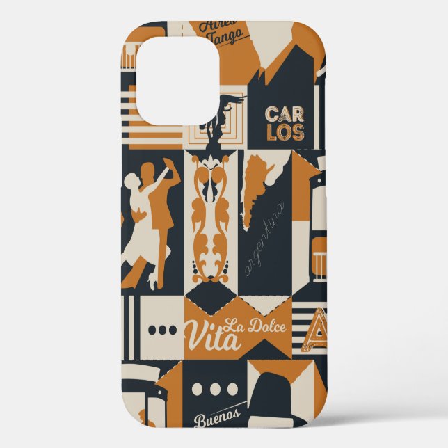 argentina pattern seamless design illustration Case-Mate iPhone case (Back)