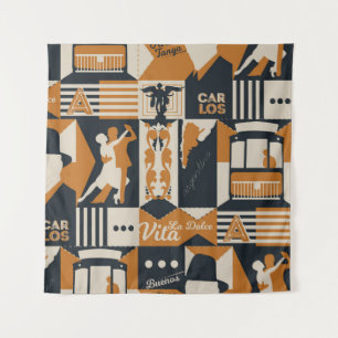 argentina pattern seamless design illustration tapestry