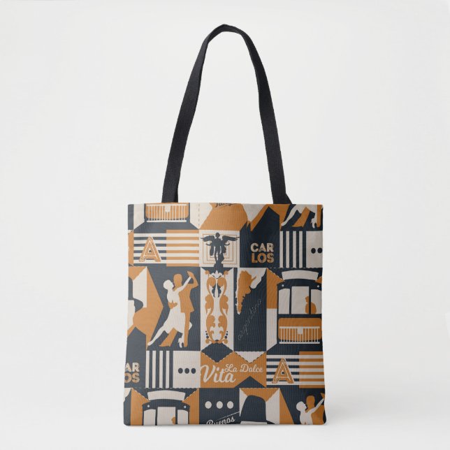 argentina pattern seamless design illustration tote bag (Front)