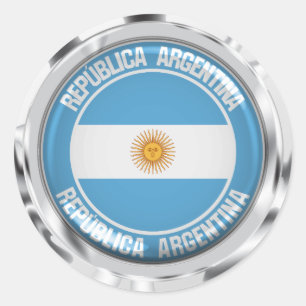Argentina Round Emblem Classic Round Sticker