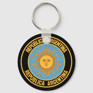 Argentina Round Emblem Key Ring