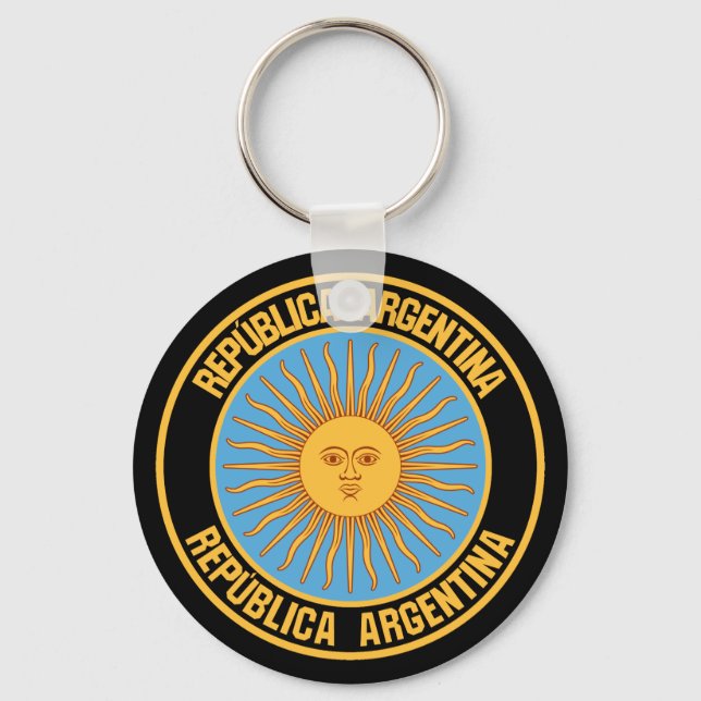 Argentina Round Emblem Key Ring (Front)