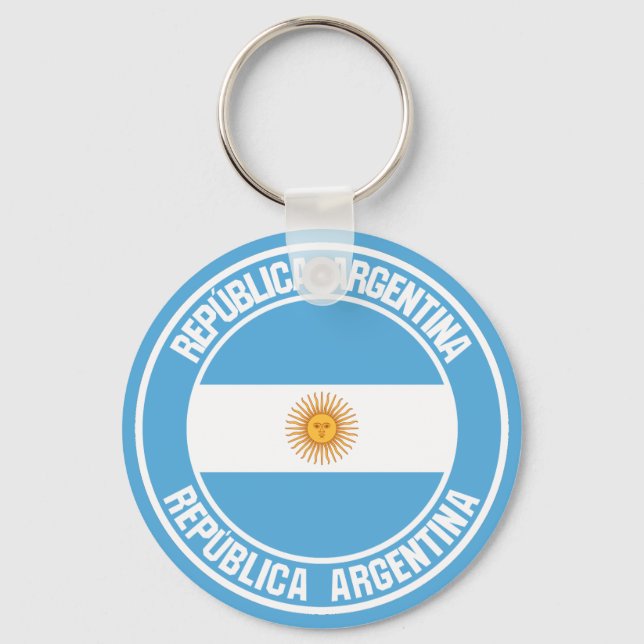 Argentina Round Emblem Key Ring (Front)