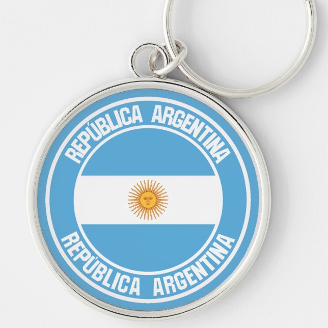 Argentina Round Emblem Key Ring (Front)