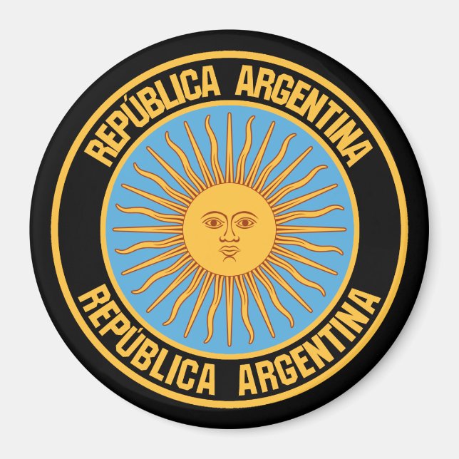 Argentina Round Emblem Magnet (Front)