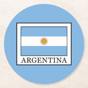 Argentina Round Paper Coaster