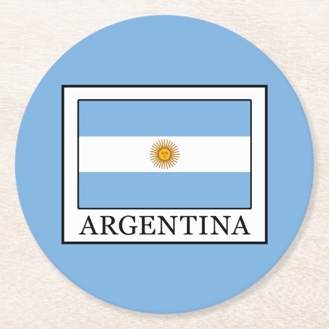 Argentina Round Paper Coaster (Front)