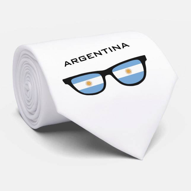 Argentina Shades custom text & colour tie (Rolled)
