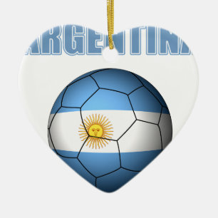 Argentina Soccer 0528 Ceramic Tree Decoration